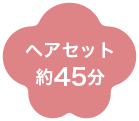 ヘアセット約45分