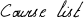 Course list